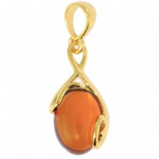 Vermeil Amber Pendant