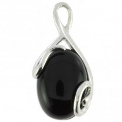 Sterling Silver Black Onyx Pendant P26-08