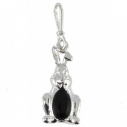 Sterling Silver Black Onyx Pendant P26-12