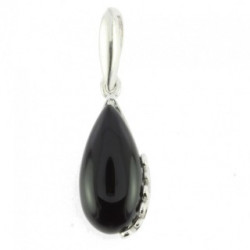 Sterling Silver Black Onyx Pendant P26-15