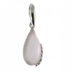 Sterling Silver Rose Quartz Pendant