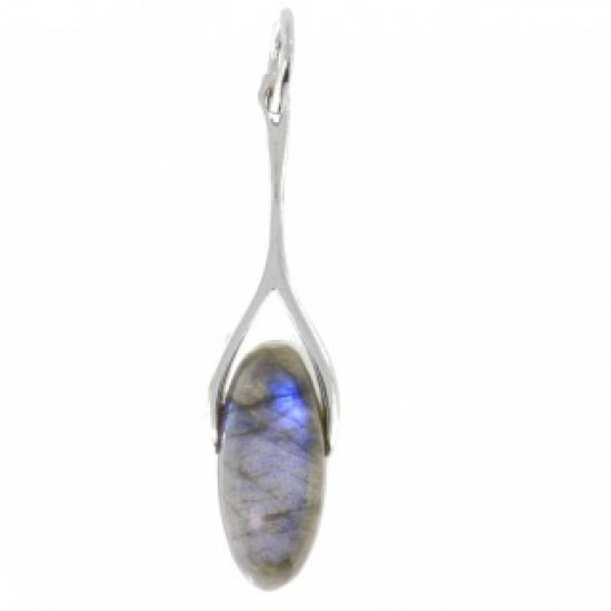 Sterling Silver Labradorite Pendant P26-16