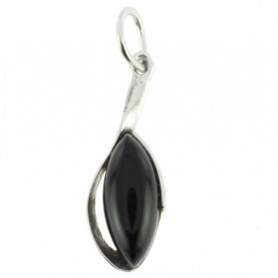 Sterling Silver Black Onyx Pendant P26-17