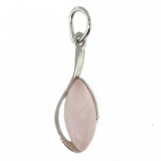 Sterling Silver Rose Quartz Pendant