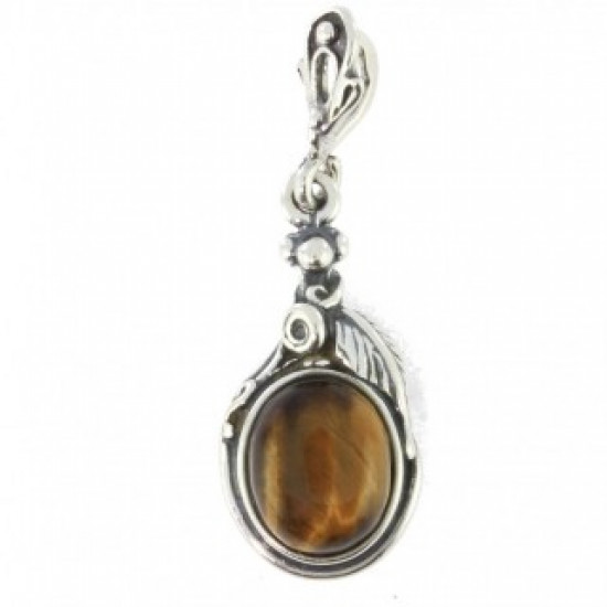 Sterling Silver Tiger's Eye Pendant