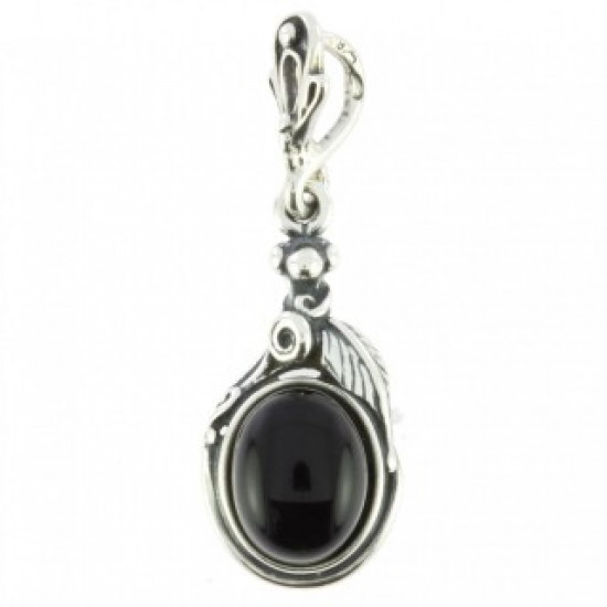 Sterling Silver Black Onyx Pendant P26-18