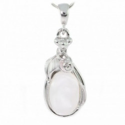 Sterling Silver Moonstone Pendant P30-01