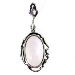 Sterling Silver Rose Quartz Pendant