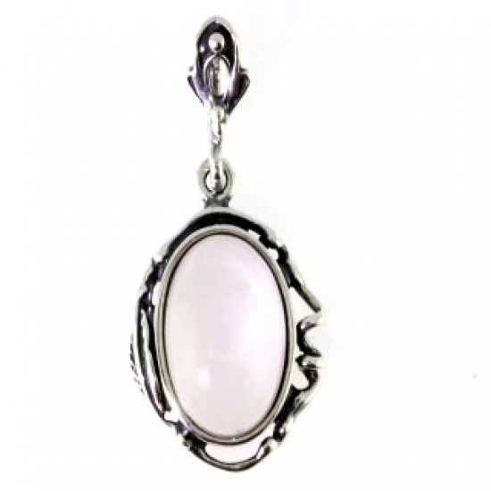 Sterling Silver Rose Quartz Pendant