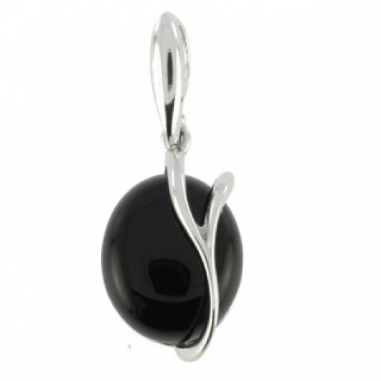 Sterling Silver Black Onyx Pendant P30-04