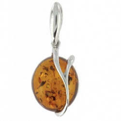 Sterling Silver Amber Pendant P30-04