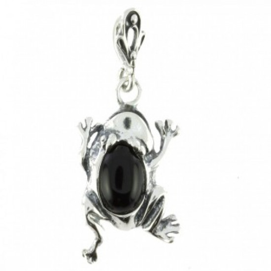 Sterling Silver Black Onyx Pendant P30-08