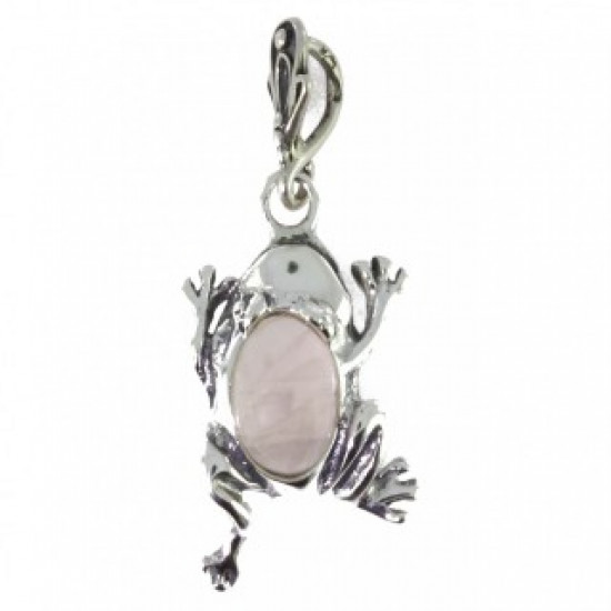 Sterling Silver Rose Quartz Pendant