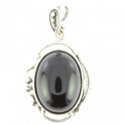 Sterling Silver Black Onyx Pendant P34-02