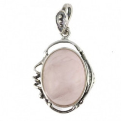 Sterling Silver Rose Quartz Pendant
