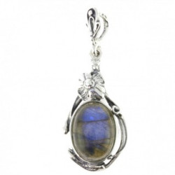 Sterling Silver Labradorite Pendant P34-03