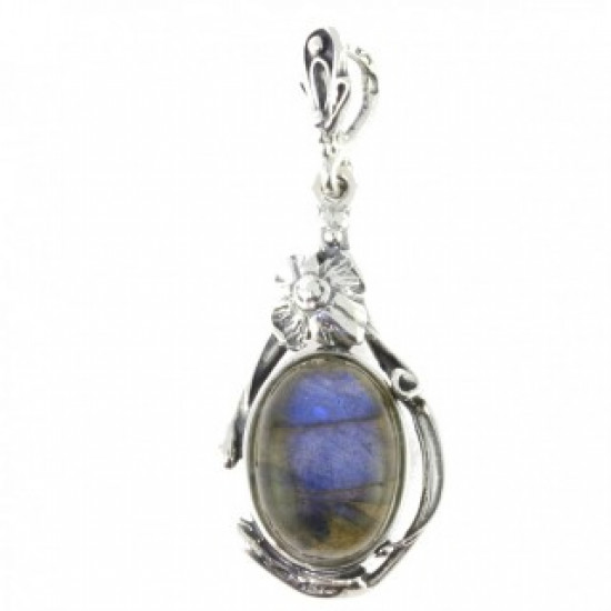 Sterling Silver Labradorite Pendant P34-03