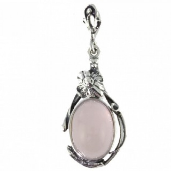 Sterling Silver Rose Quartz Pendant
