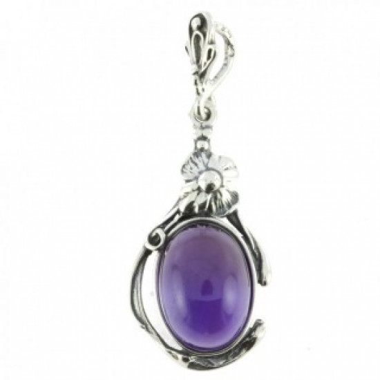 Sterling Silver Amethyst Pendant P34-03 Sterling Silver Amethyst Pendant P34-03