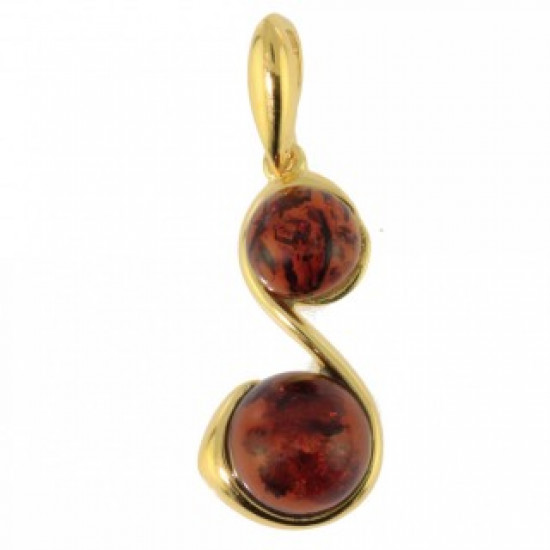 Vermeil Amber Pendant