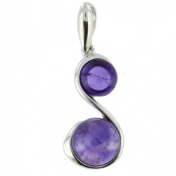 Sterling Silver Amethyst Pendant P34-04