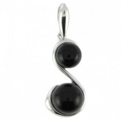 Sterling Silver Black Onyx Pendant P34-04