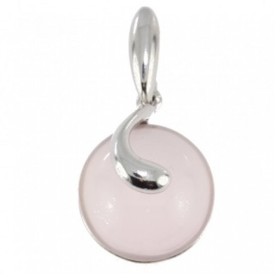 Sterling Silver Rose Quartz Pendant