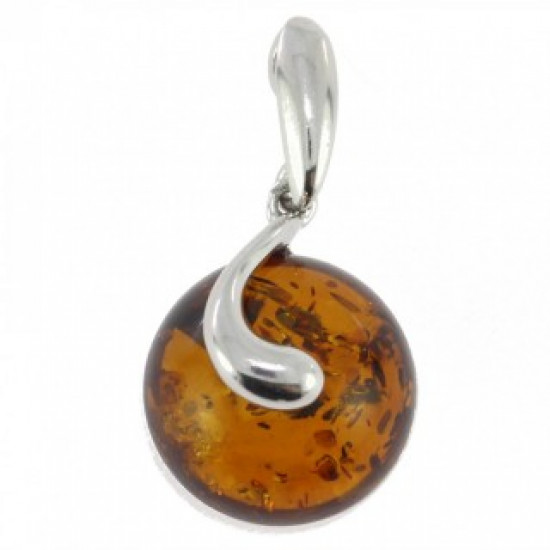 Sterling Silver Amber Pendant P34-06 Sterling Silver Amber Pendant P34-06