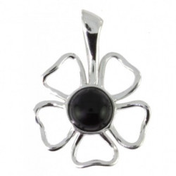 Sterling Silver Black Onyx Pendant P34-07