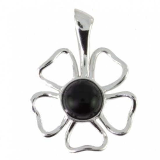 Sterling Silver Black Onyx Pendant P34-07