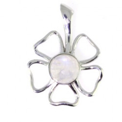 Sterling Silver Rose Quartz Pendant