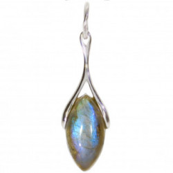 Sterling Silver Labradorite Pendant P34-12