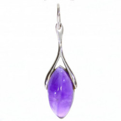 Sterling Silver Amethyst Pendant P34-12