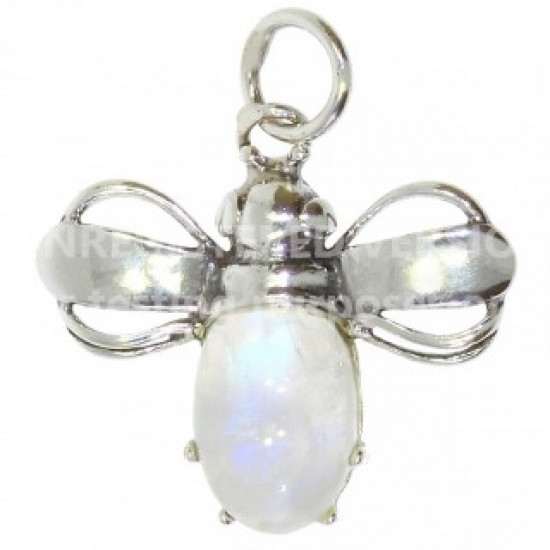 Sterling Silver Moonstone Pendant P38-05