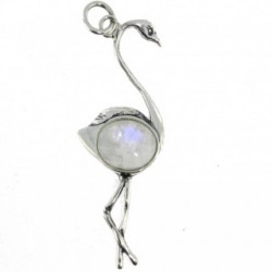 pendentif P38-06 pierre de lune héron