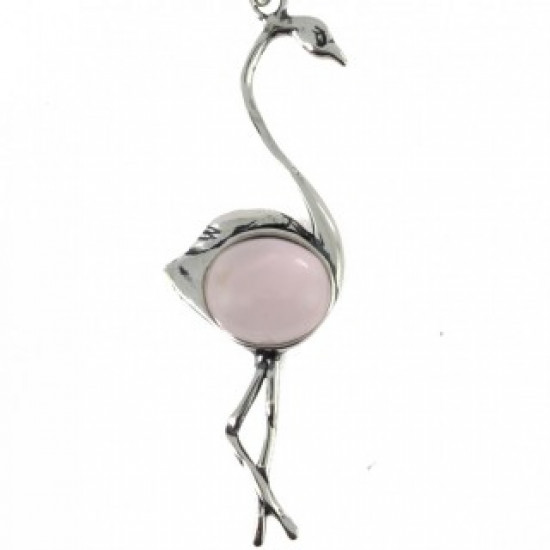 Sterling Silver Rose Quartz Pendant
