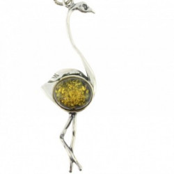 Sterling Silver Amber Pendant P38-06