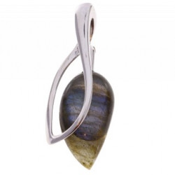 Sterling Silver Labradorite Pendant P42-01