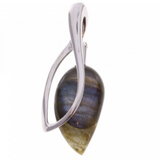 Sterling Silver Labradorite Pendant P42-01