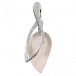 Sterling Silver Rose Quartz Pendant