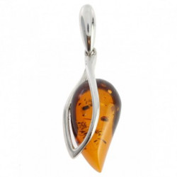 Sterling Silver Amber Pendant P42-01
