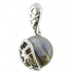 Sterling Silver Labradorite Pendant P42-03