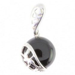 Sterling Silver Black Onyx Pendant P42-03