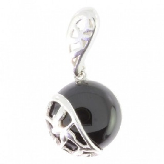 Sterling Silver Black Onyx Pendant P42-03