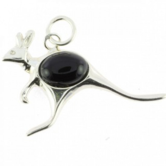 Sterling Silver Black Onyx Pendant P42-04