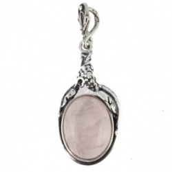 Sterling Silver Rose Quartz Pendant