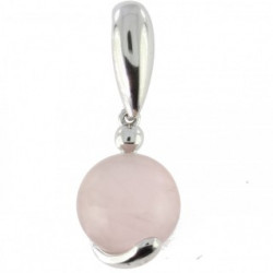 Sterling Silver Rose Quartz Pendant
