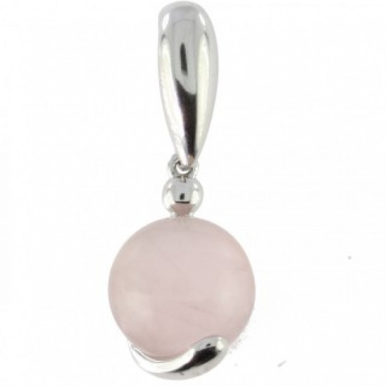 Sterling Silver Rose Quartz Pendant