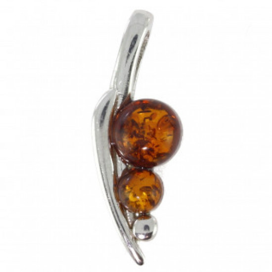 Sterling Silver Amber Pendant P22-03