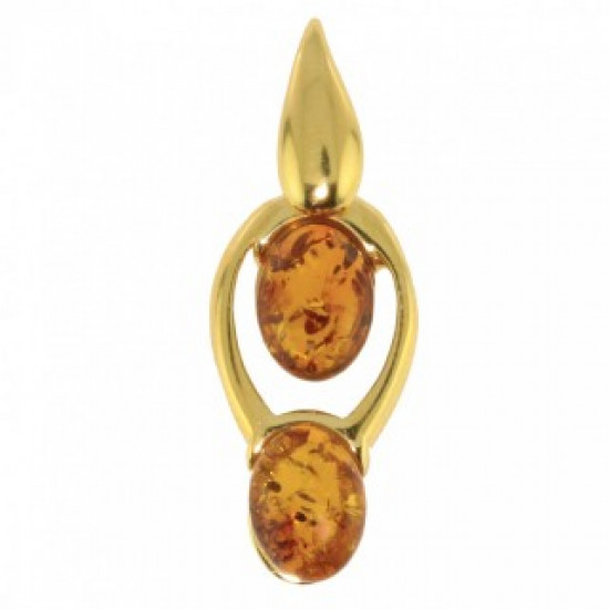 Vermeil Amber Pendant